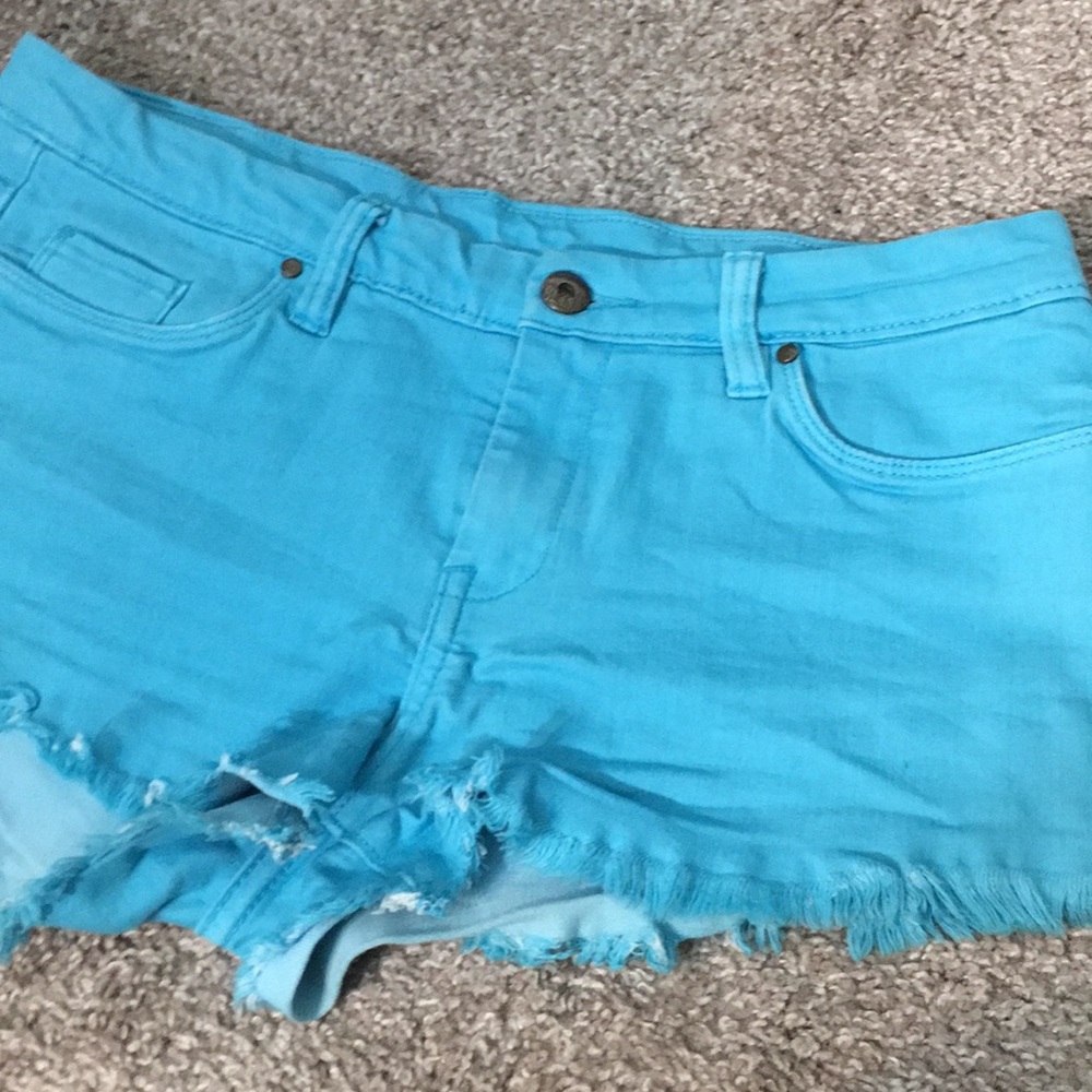 Blank NYC bright blue denim jean shorts size 30